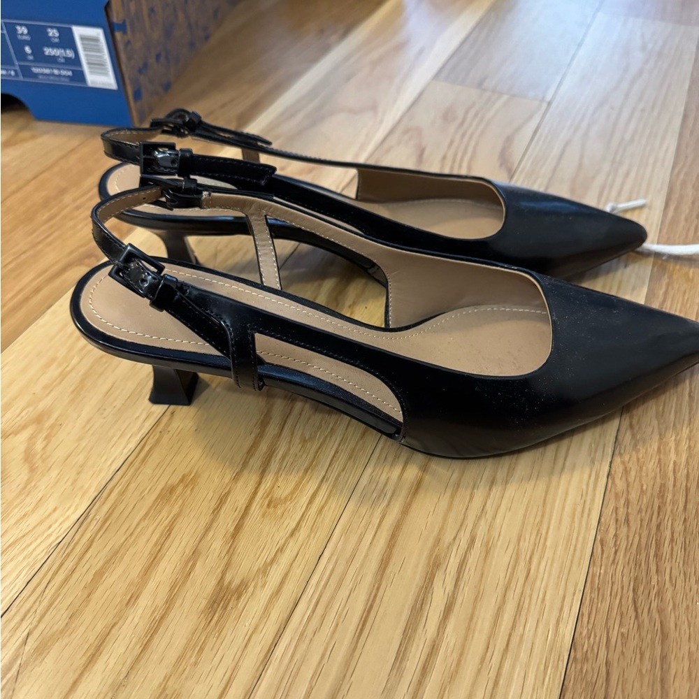 Elegant Black Slingback Heels